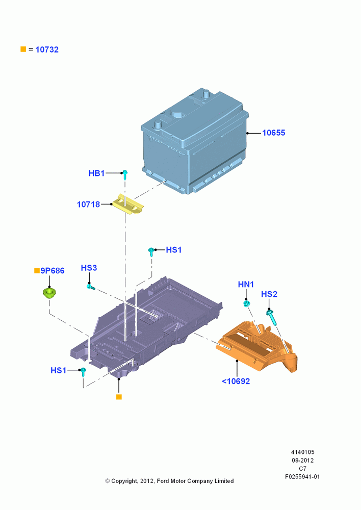 05A - Battery and Mountings, 1.6L PI TC I4 ETHNL, 2.5L Duratec (110kW/150PS), 1.5L GTDI I4, 2.5L Duratec FFV (125kW/170PS), 2.0L EcoBoost (240PS); 13/AUG/2012-02/DEC/2013