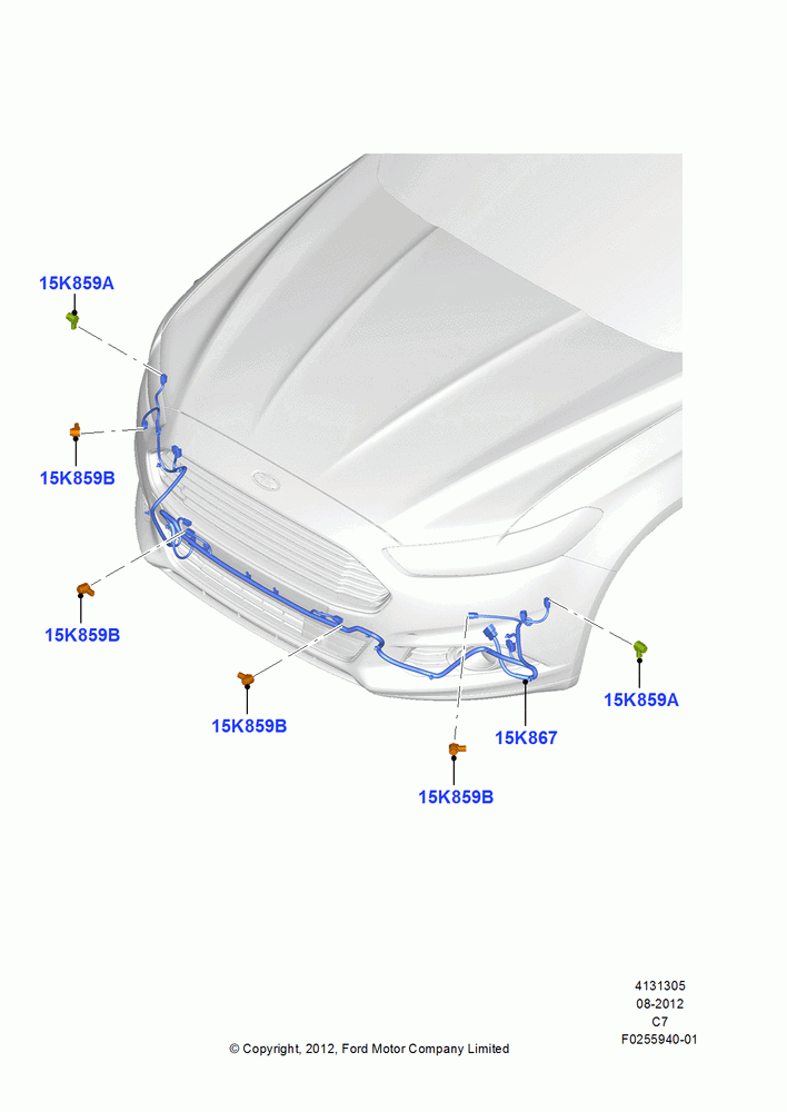 05A - Parking Distance Control, With Front Parking Aid; 13/AUG/2012-04/APR/2016