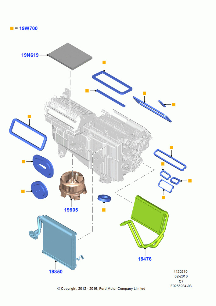 10 - Heater/Air Cond.Internal Components; 13/AUG/2012