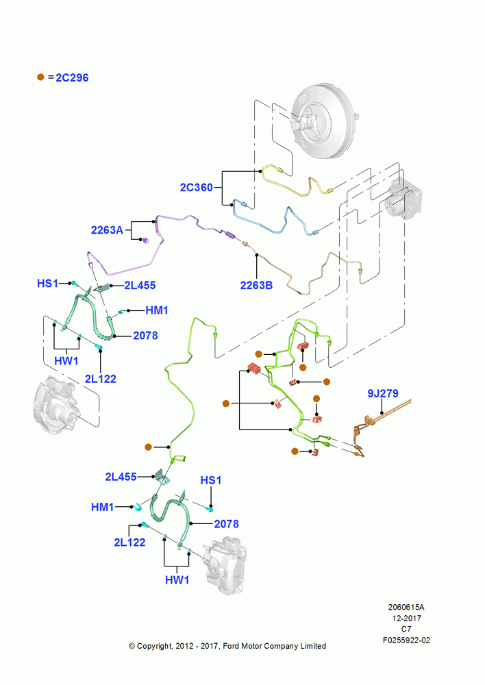15A - FRONT BRAKE LINES, 6 Speed Auto Trans 6F Mid-Range, 6 Speed Manual Trans - B6, 6 Speed Auto Transmission 6F55; 13/AUG/2012