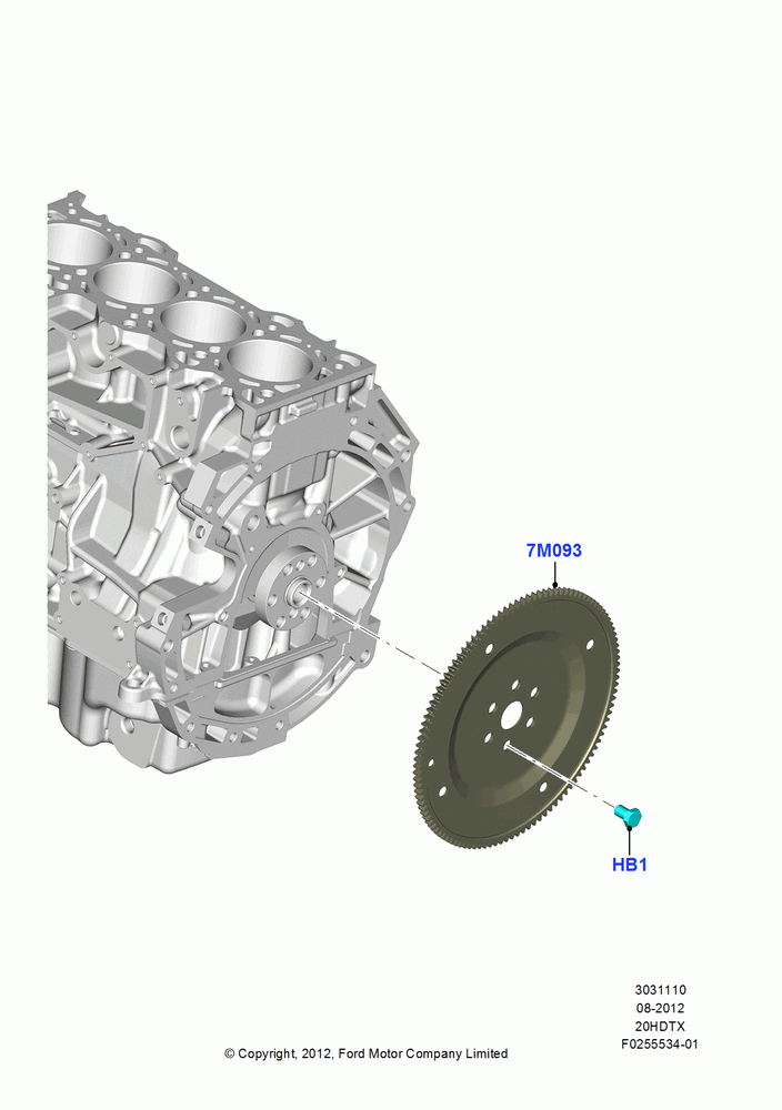 10C - Flywheel, 2.0L EcoBoost (240PS); 13/AUG/2012-04/APR/2016