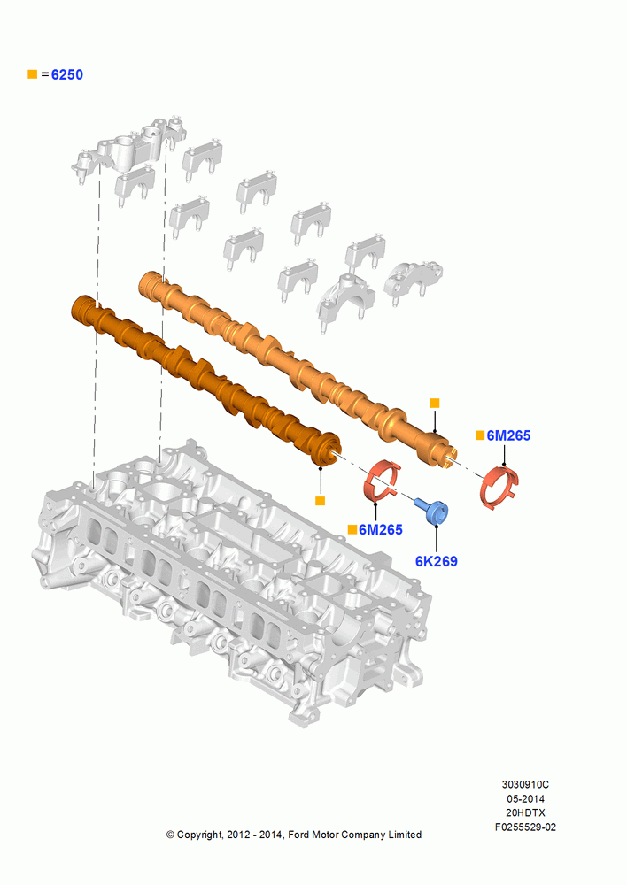 10C - Camshaft, 2.0L EcoBoost (240PS); 13/AUG/2012-04/APR/2016
