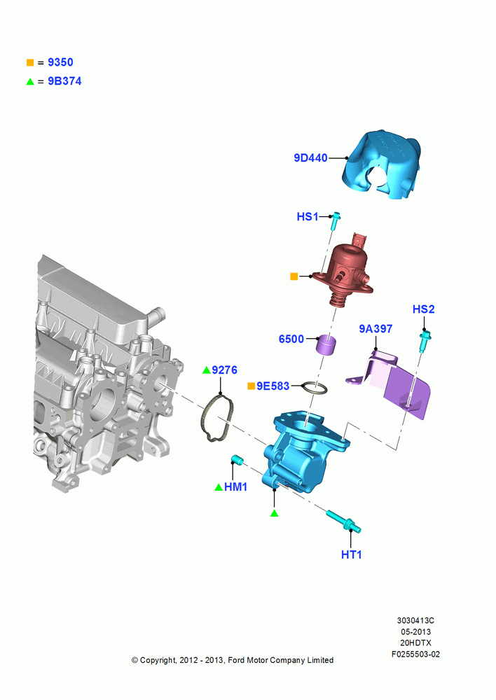 13C - Fuel Injection Pump-Engine Mounted, 2.0L EcoBoost (240PS); 13/AUG/2012-04/APR/2016