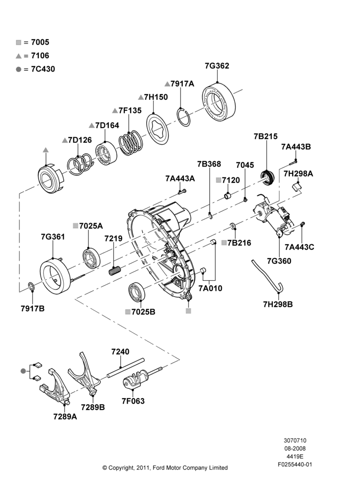 10B - Transfer Drive Components, With Electric Transfer Case, Rear; 18/AUG/2008-24/OCT/2011