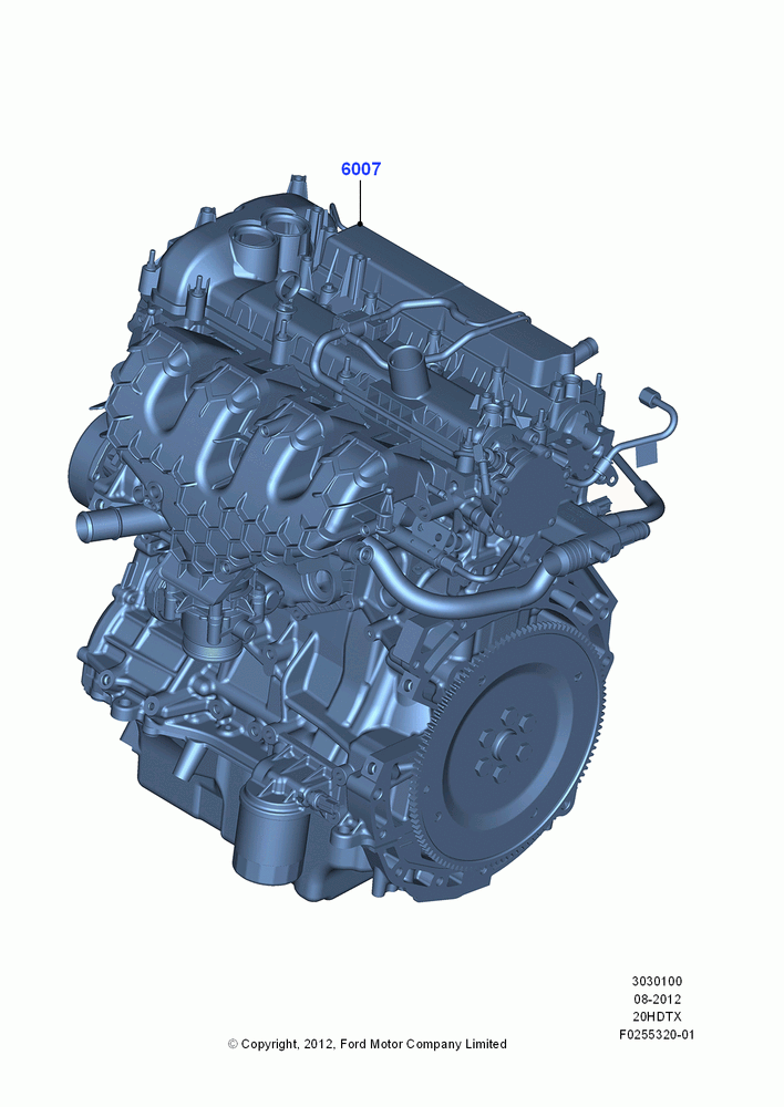 00C - Engine Assy Fully Dressed, 2.0L EcoBoost (240PS); 13/AUG/2012-04/APR/2016