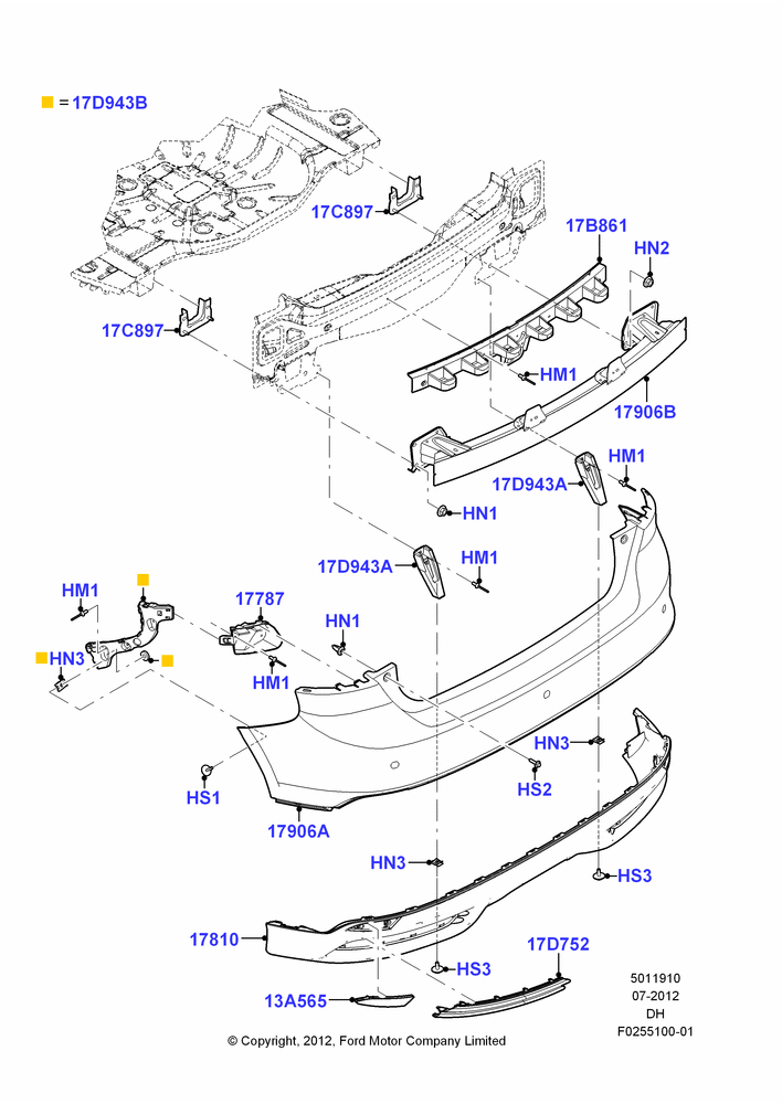 10C - Rear Bumper, ST Version; 30/JUL/2012-08/DEC/2014