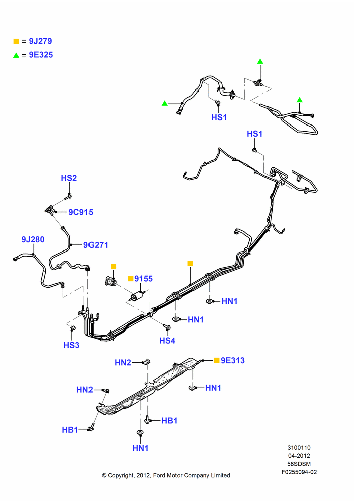 10A - Fuel Lines, 5.8L DOHC SC GAS; 30/APR/2012-27/JUN/2014