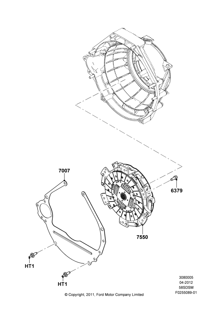 05A - Clutch, 5.8L DOHC SC GAS; 30/APR/2012-27/JUN/2014