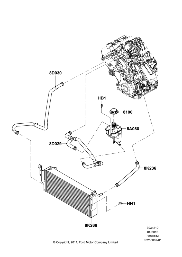 10A - Intercooler/Air Ducts and Hoses, 5.8L DOHC SC GAS; 30/APR/2012-27/JUN/2014