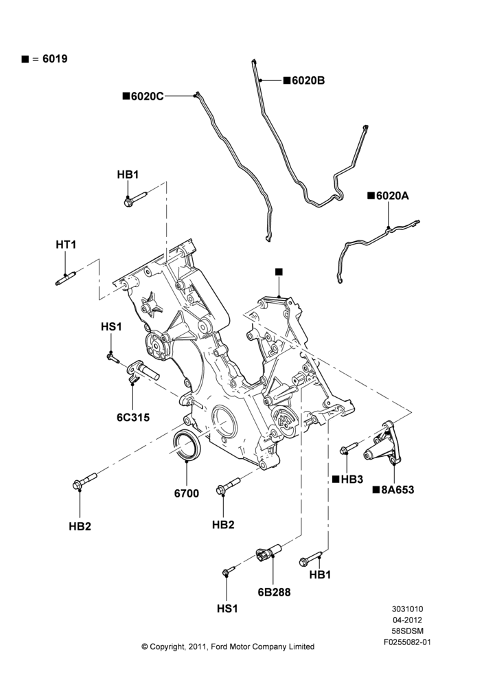 Timing Gear Covers, 5.8L DOHC SC GAS
