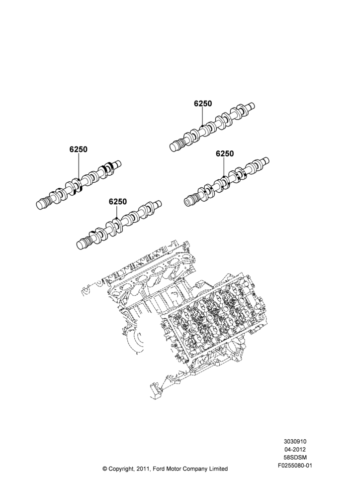 Camshaft, 5.8L DOHC SC GAS