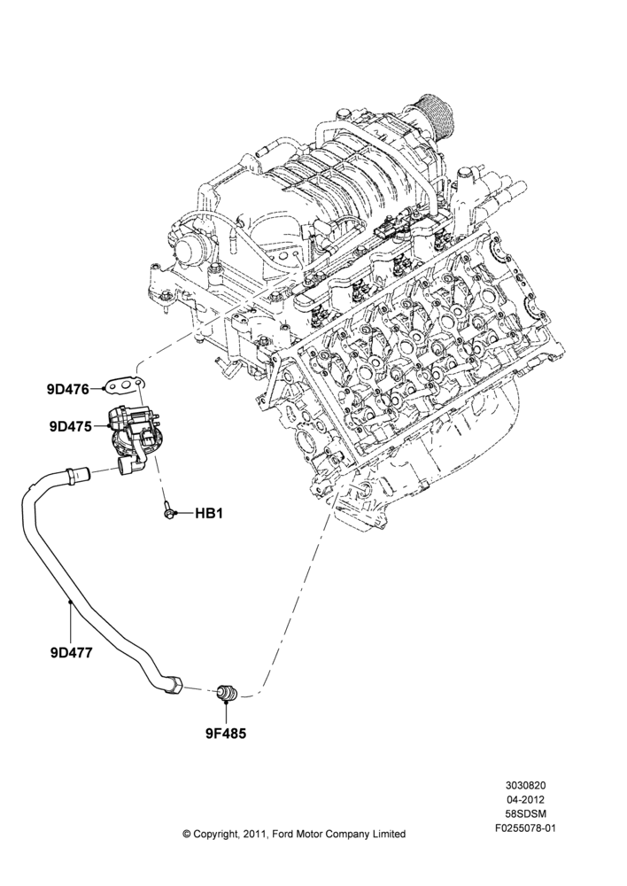 Exhaust Gas Recirculation, 5.8L DOHC SC GAS