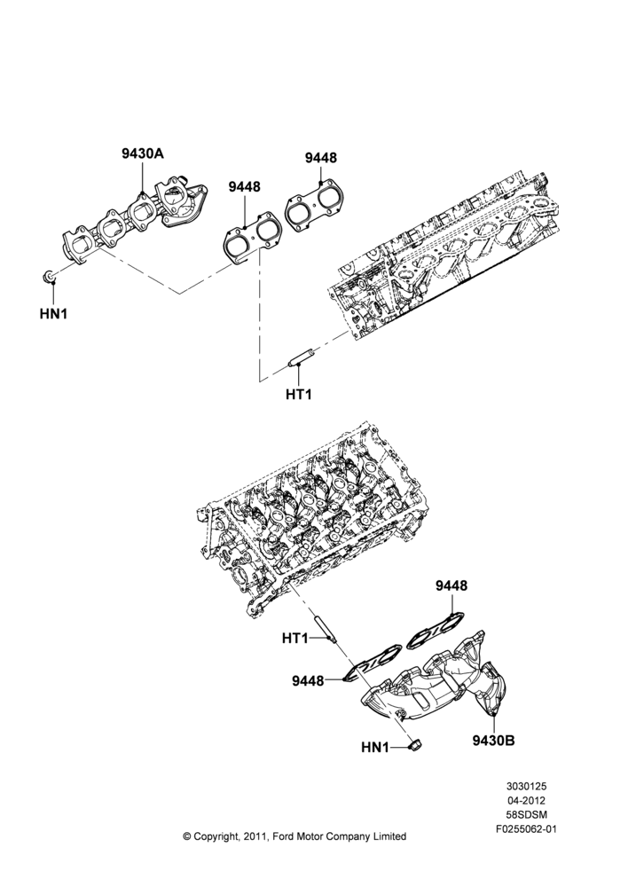 Exhaust Manifold, 5.8L DOHC SC GAS