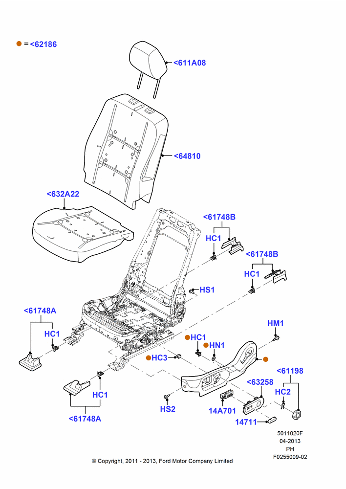 20F - Front Seat Pads/Valances & Heating, Police Version, Driver; 06/FEB/2012-01/MAR/2019
