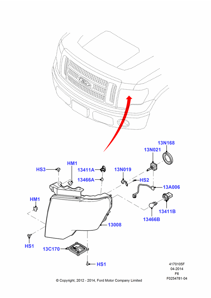Headlamps and Front Flasher Lamps, (-) SVT, High Intensity Discharge Headlamp