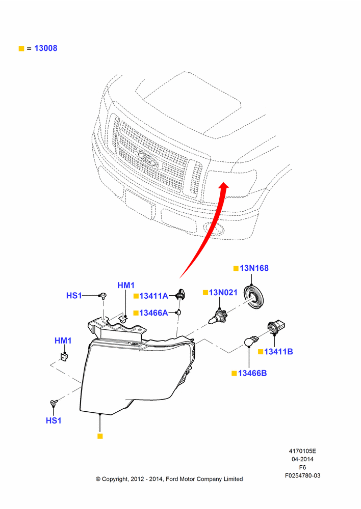 Headlamps and Front Flasher Lamps, (-) SVT, With Halogen Headlamp