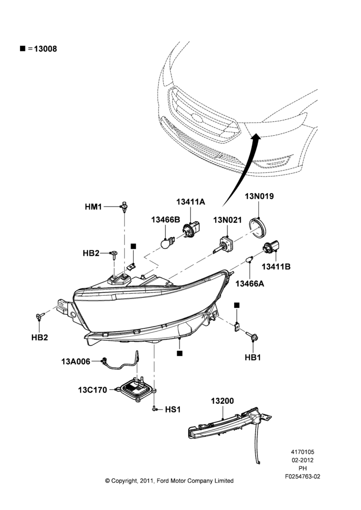05C - Headlamps and Front Flasher Lamps, High Intensity Discharge Headlamp; 06/FEB/2012-01/MAR/2019