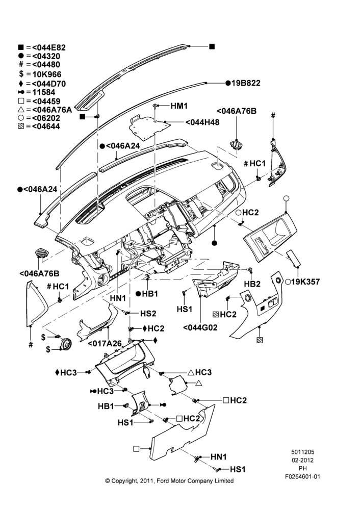 05C - Instrument Panel, Police Version, Trim Pieces; 06/FEB/2012-01/MAR/2019