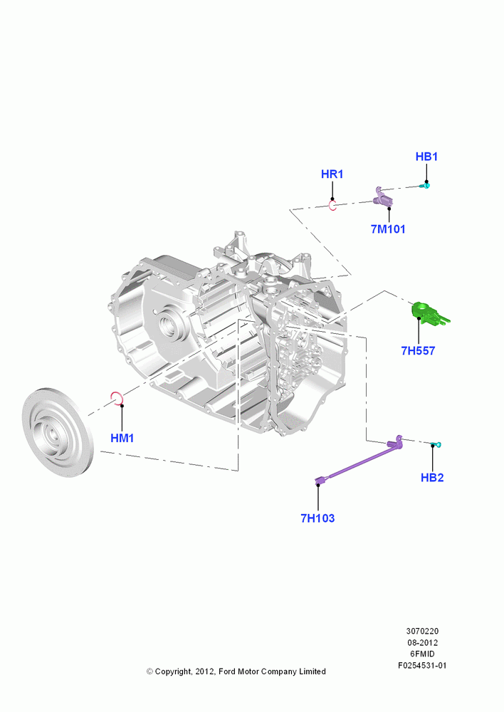 20C - Transmission Modules and Sensors, 6 Speed Auto Trans 6F Mid-Range; 13/AUG/2012