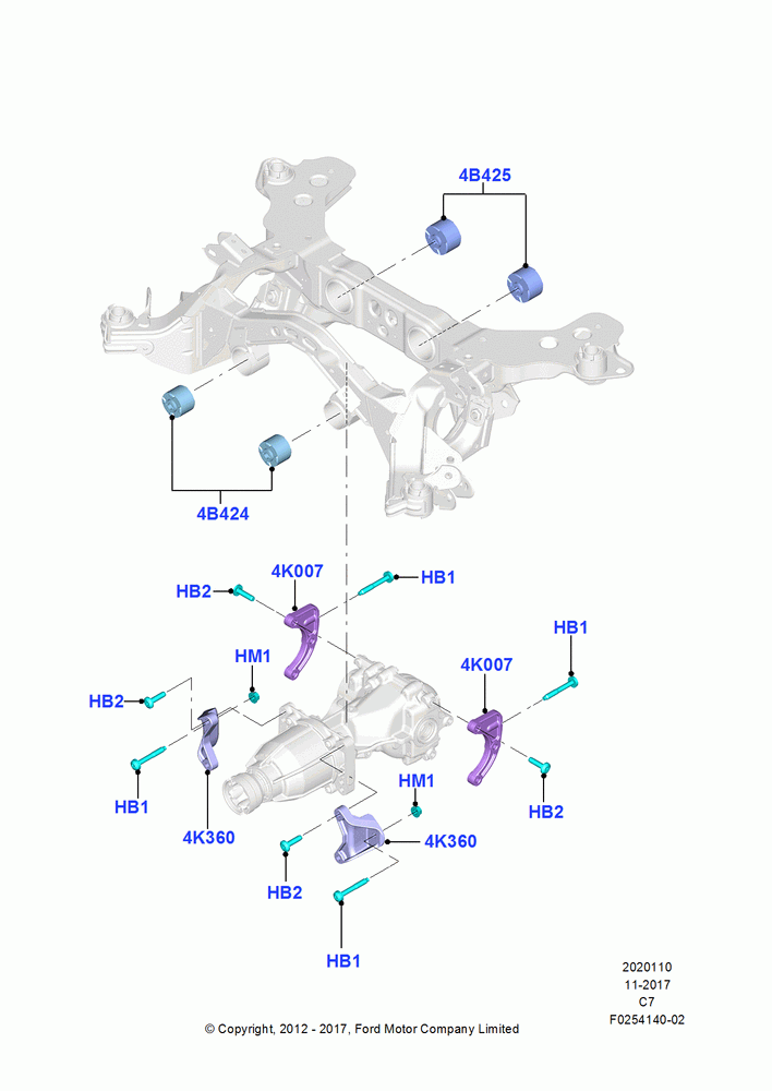 10 - Rear Differential Mounting, LHD 4WD (FTD); 13/AUG/2012