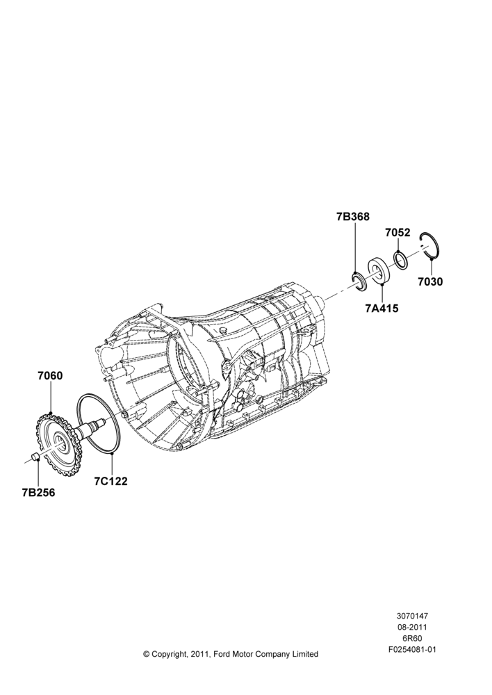 47N - Output Shafts, 4WD, 6 Speed Automatic Trans (6R80); 22/AUG/2011-11/AUG/2014