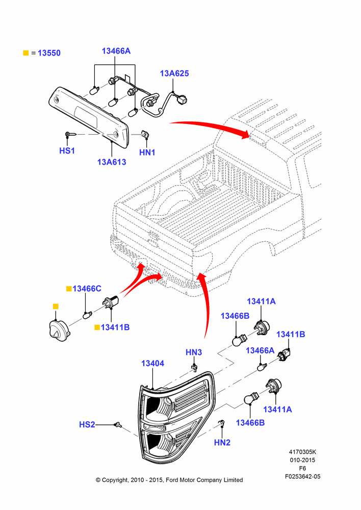Rear Lamps, (-) SVT, Tail lamps - Level 3