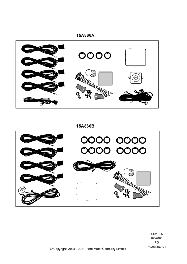 05XA - Parking Distance Control, Accessory; 18/JUL/2005-15/JUN/2009