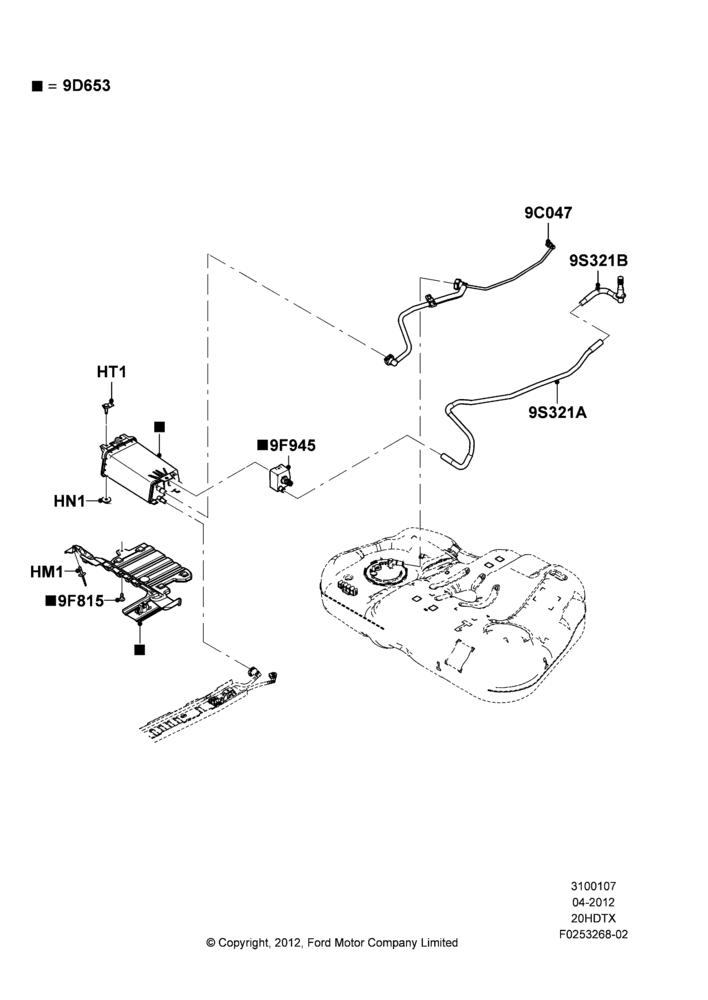 07B - Fuel Vapour System, 2.0L EcoBoost (240PS); 16/APR/2012-01/MAR/2019