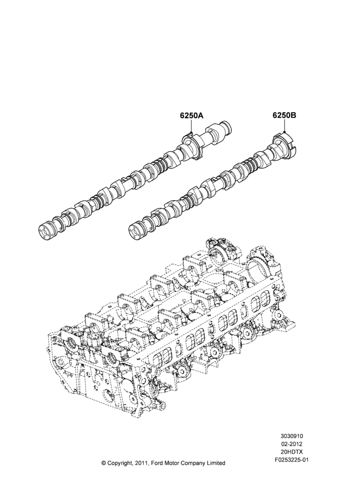 10B - Camshaft, 2.0L EcoBoost (240PS); 16/APR/2012-01/MAR/2019