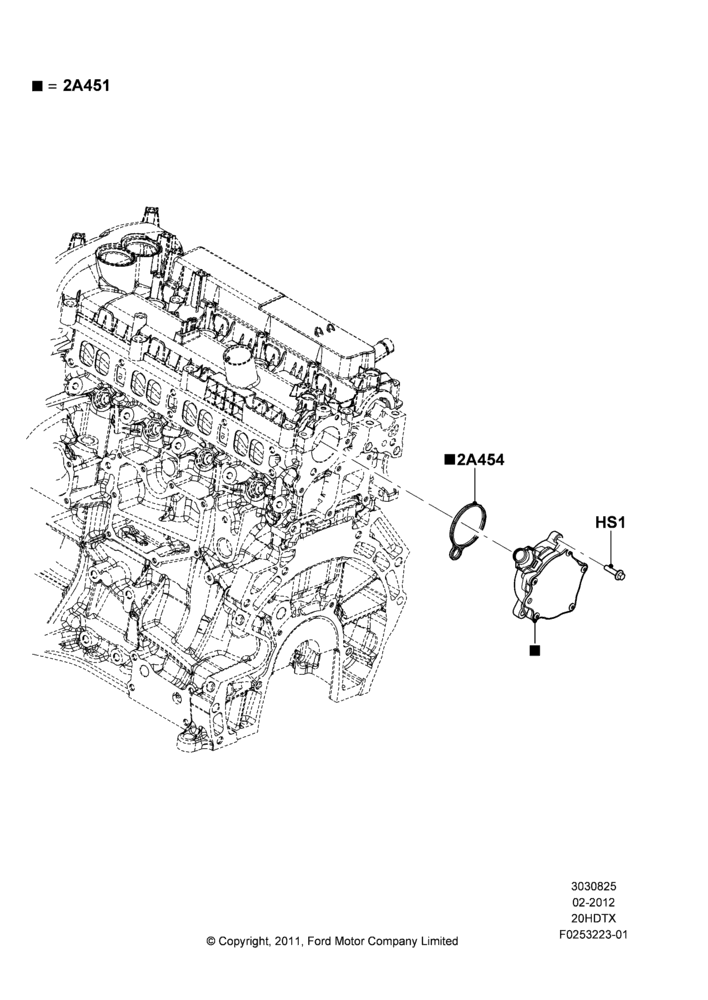 25B - Vacuum Control and Air Injection, 2.0L EcoBoost (240PS); 16/APR/2012-01/MAR/2019