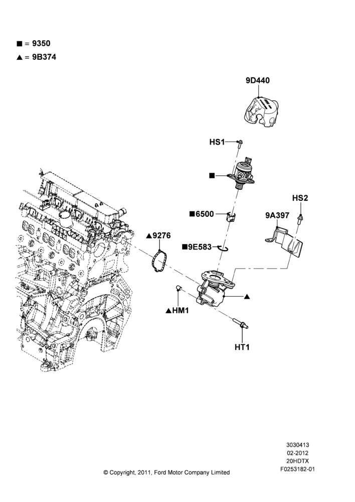 13B - Fuel Injection Pump-Engine Mounted, 2.0L EcoBoost (240PS); 16/APR/2012-01/MAR/2019