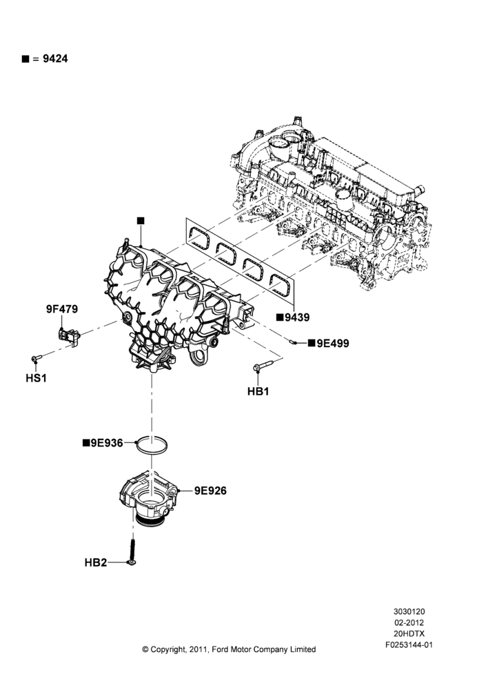 20B - Intake Manifold, 2.0L EcoBoost (240PS); 16/APR/2012-01/MAR/2019