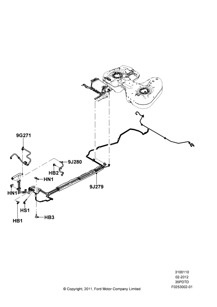 10D - Fuel Lines, 3.5L DOHC T/C V6 Gas; 06/FEB/2012-01/MAR/2019