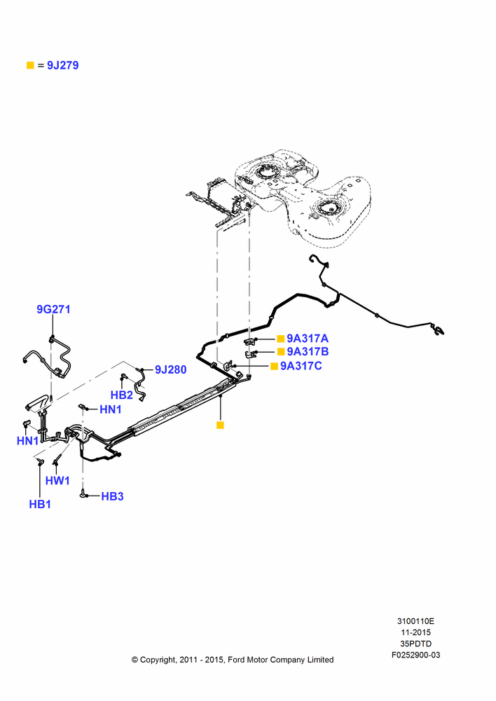 10E - Fuel Lines, 3.5L DOHC T/C V6 Gas; 29/FEB/2012