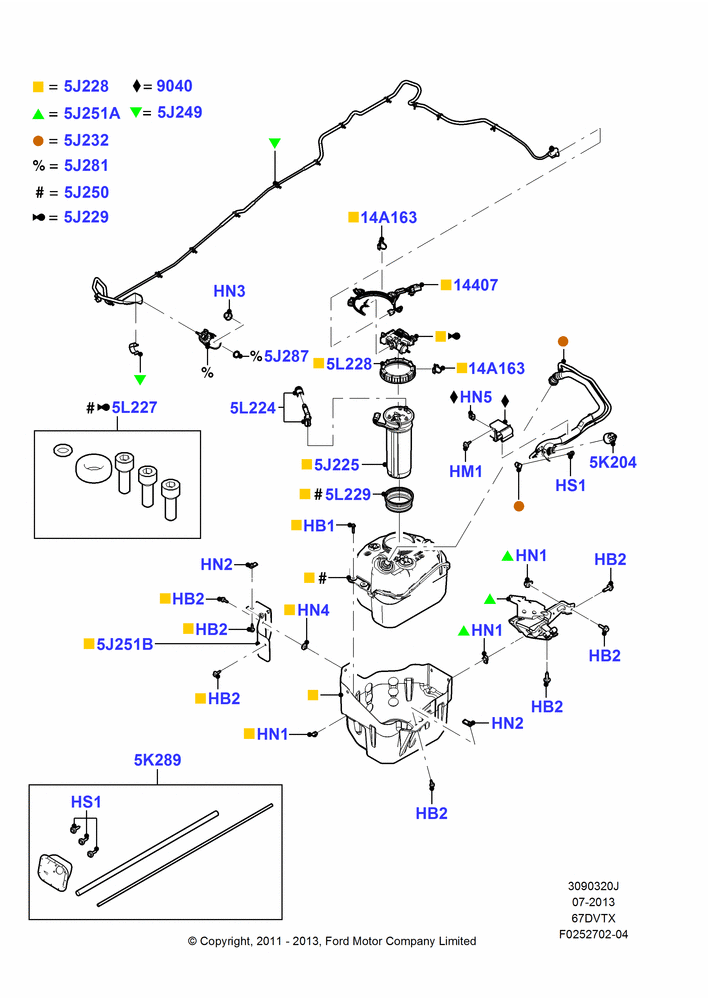 Urea (DEF) Tanks And Related Parts, Wide Frame (Pickup), 6.7L 4V V8 T/C Diesel, With Low Sulfur Diesel Fuel Content