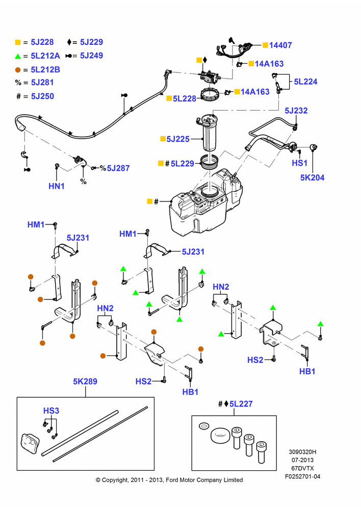 Urea (DEF) Tanks And Related Parts, Narrow Frame (Chassis Cab), 6.7L 4V V8 T/C Diesel, With Aft-Of-Axle Fuel Tank, With Low Sulfur Diesel Fuel Content