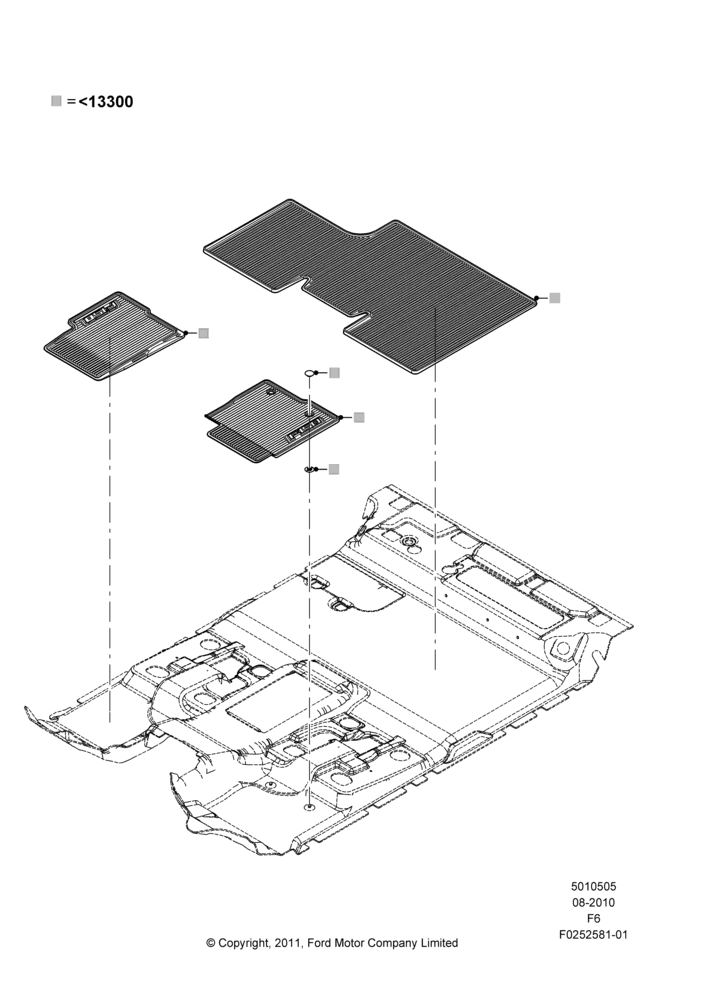 05XN - Floor Trim, Crew Cab, Accessory Fit; 19/AUG/2010-24/OCT/2011