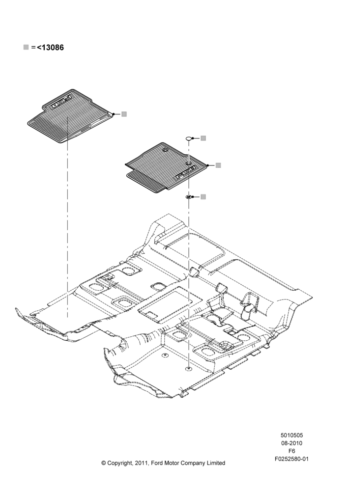 05XL - Floor Trim, Regular Cab, Accessory Fit; 19/AUG/2010-24/OCT/2011