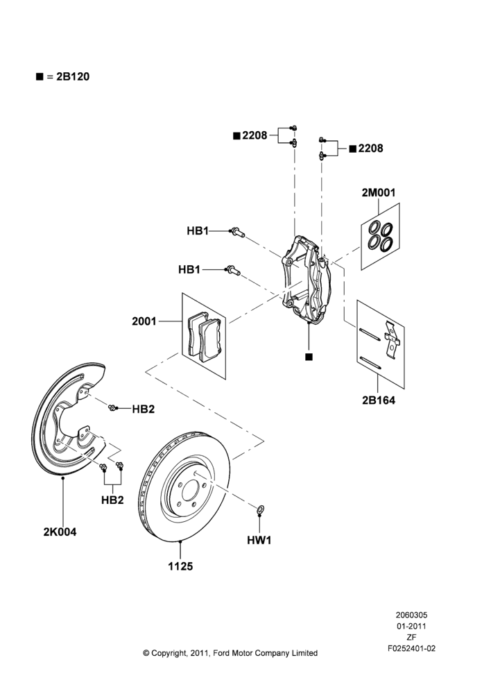 05F - Front Brake Discs and Calipers, Premium Turbo Brakes; 03/FEB/2011-27/JUN/2014