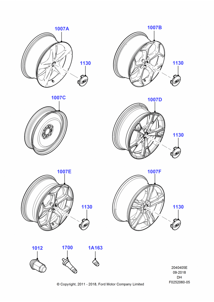 05E - Wheels, With 18" Wheels; 30/JUL/2012-04/MAY/2018