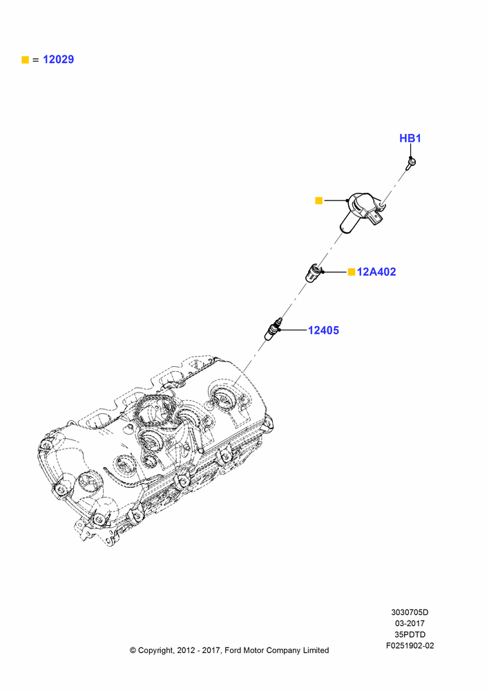 05D - Ignition Coil and Wires/Spark Plugs, 3.5L DOHC T/C V6 Gas; 04/SEP/2012-03/MAR/2019