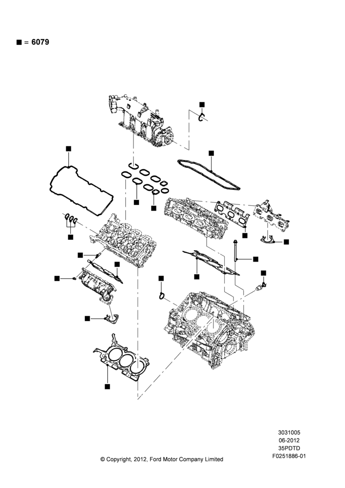 05D - Engine Gasket Kits, 3.5L DOHC T/C V6 Gas; 04/SEP/2012-03/MAR/2019