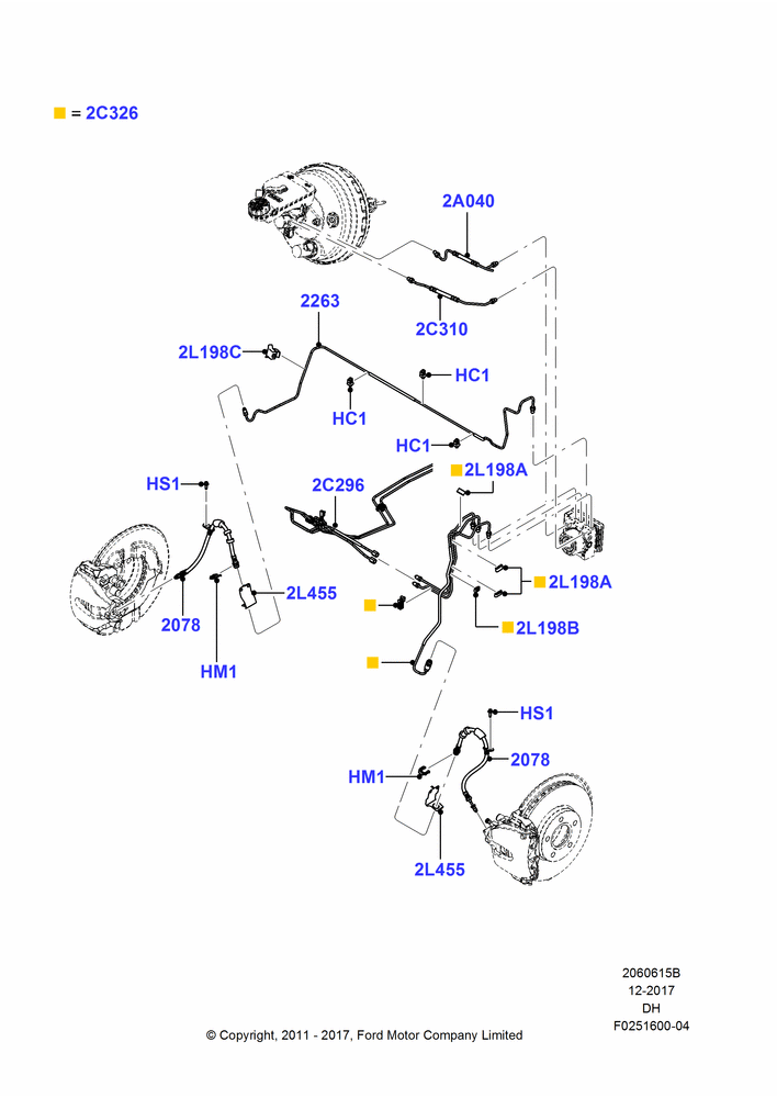 15B - FRONT BRAKE LINES, 72V/350 AMP Electric Motor; 19/MAR/2012-04/MAY/2018