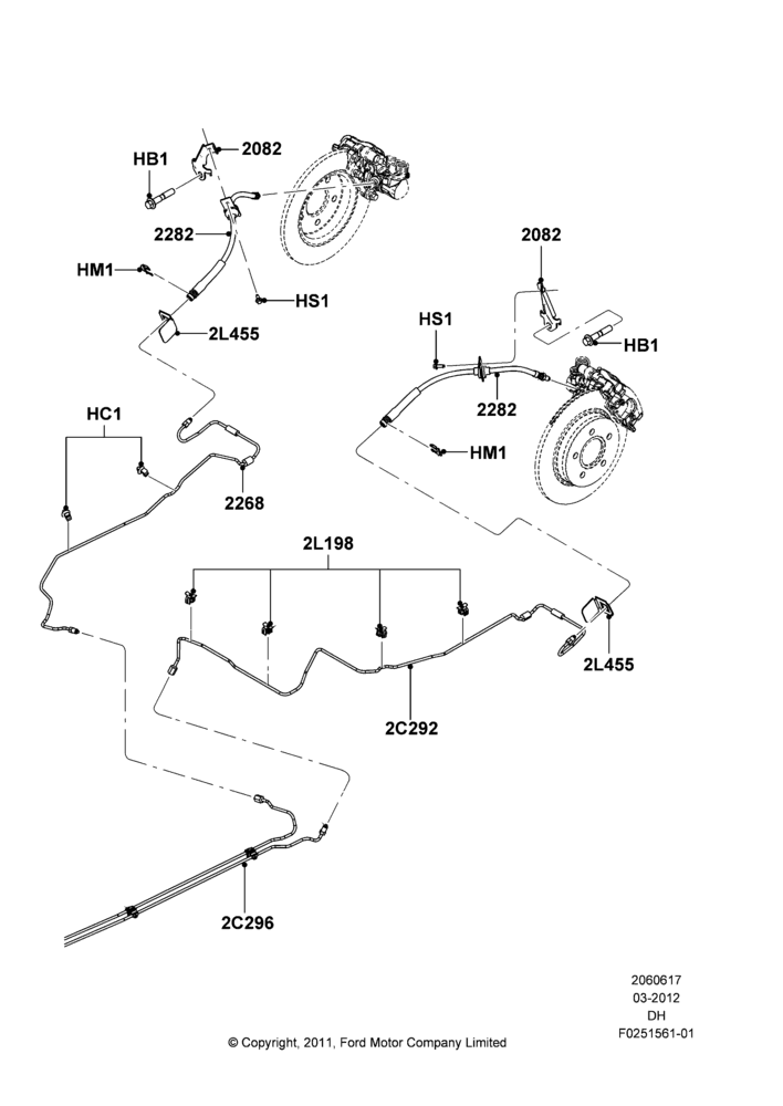 17B - REAR BRAKE LINES, 72V/350 AMP Electric Motor; 19/MAR/2012-04/MAY/2018
