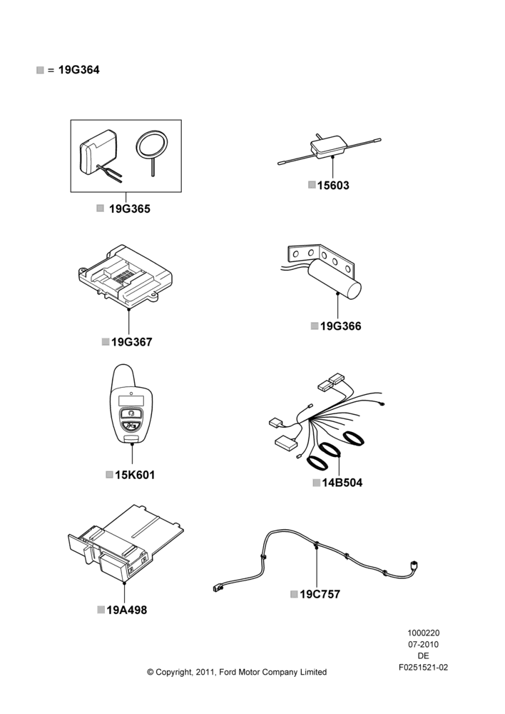 20H - Remote Starting Kit, Automatic Transmission, Accessory, Bi-Directional Remote Start; 26/JUL/2010-29/JUL/2012