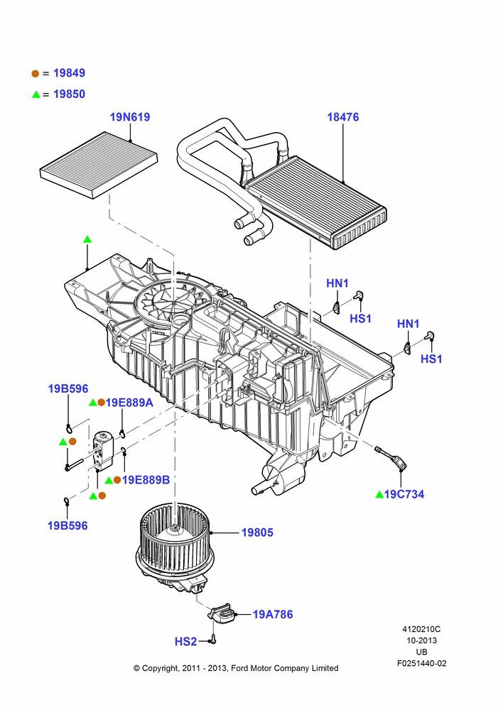 10C - Heater/Air Cond.Internal Components; 06/FEB/2012-03/MAR/2019
