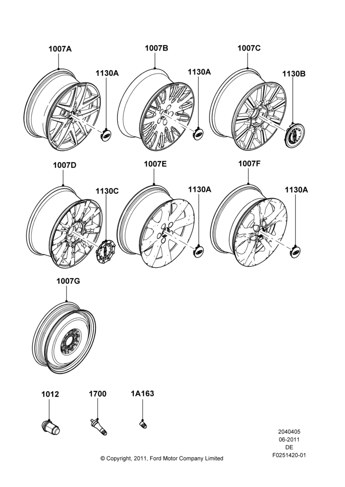 05K - Wheels, With 17" Wheels; 06/JUN/2011-29/JUL/2012