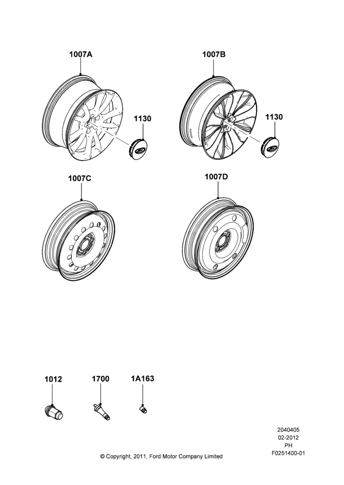 05L - Wheels, With 19" Wheels; 06/FEB/2012-01/MAR/2019