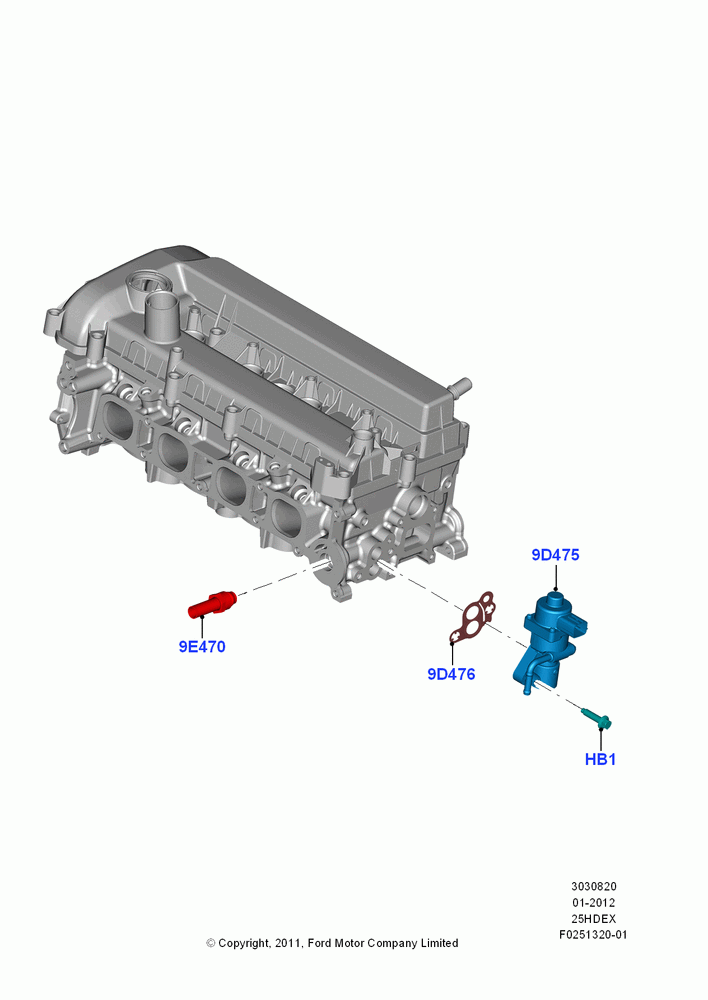 20C - Exhaust Gas Recirculation, 2.5L Duratec (110kW/150PS), 2.5L Duratec FFV (125kW/170PS); 09/APR/2012-13/AUG/2019