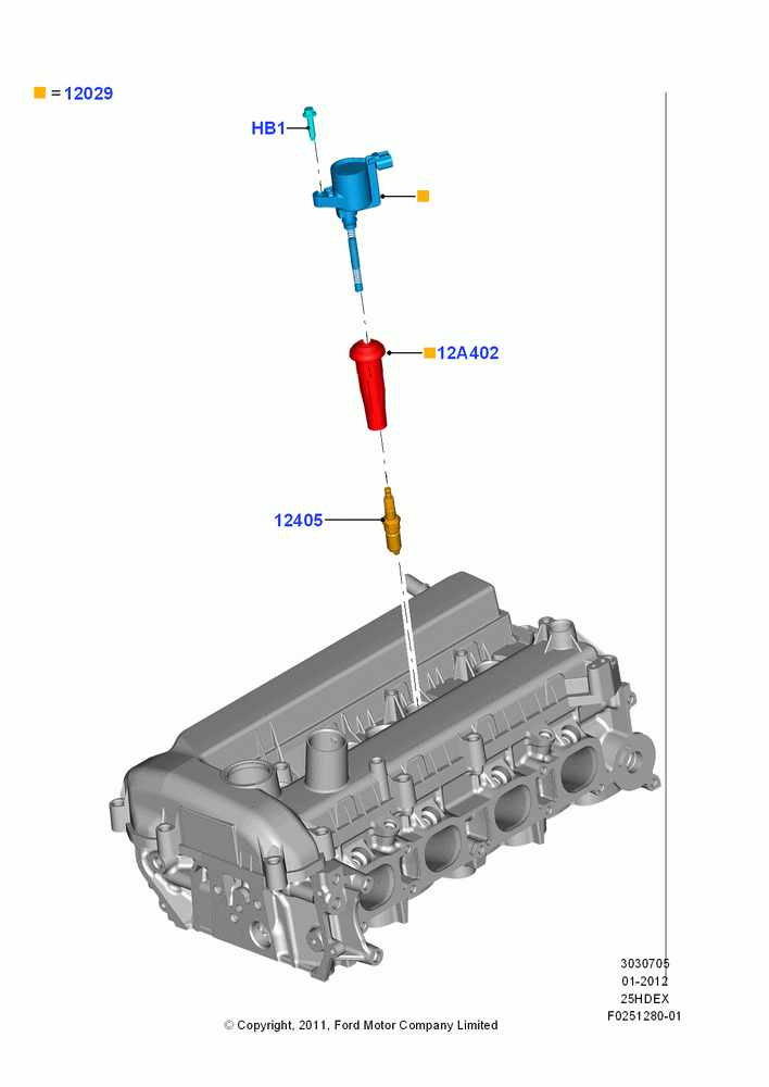 05C - Ignition Coil and Wires/Spark Plugs, 2.5L Duratec (110kW/150PS), 2.5L Duratec FFV (125kW/170PS); 09/APR/2012-13/AUG/2019